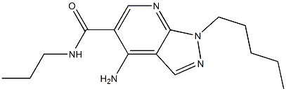 1-Pentyl-4-amino-N-propyl-1H-pyrazolo[3,4-b]pyridine-5-carboxamide Struktur