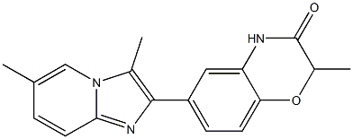 6-(3,6-Dimethyl-imidazo[1,2-a]pyridin-2-yl)-2-methyl-2H-1,4-benzoxazin-3(4H)-one Struktur