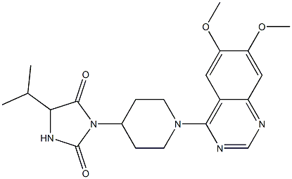 1-[1-(6,7-Dimethoxyquinazolin-4-yl)piperidin-4-yl]-4-isopropylimidazolidine-2,5-dione Struktur