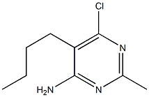 5-Butyl-6-chloro-2-methyl-4-pyrimidinamine Struktur