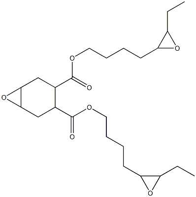 7-Oxabicyclo[4.1.0]heptane-3,4-dicarboxylic acid bis(5,6-epoxyoctan-1-yl) ester Struktur