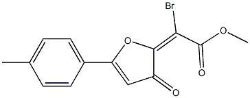 2-[Bromo(methoxycarbonyl)methylene]-5-(4-methylphenyl)furan-3(2H)-one Struktur