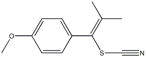 1-(4-Methoxyphenyl)-2-methyl-1-propenyl thiocyanate Struktur