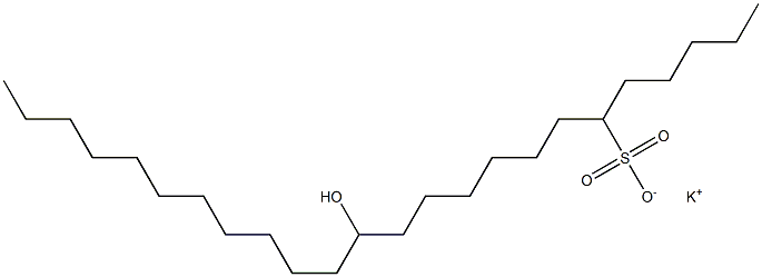 13-Hydroxytetracosane-6-sulfonic acid potassium salt Struktur