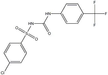 1-(4-Trifluoromethylphenyl)-3-(4-chlorophenylsulfonyl)urea Struktur