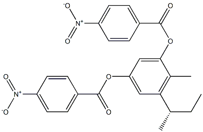 (+)-1,3-Bis(p-nitrobenzoyloxy)-5-[(S)-sec-butyl]-4-methylbenzene Struktur