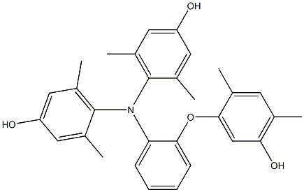 N,N-Bis(4-hydroxy-2,6-dimethylphenyl)-2-(5-hydroxy-2,4-dimethylphenoxy)benzenamine Struktur