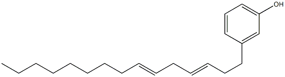 3-(3,6-Pentadecadienyl)phenol Struktur