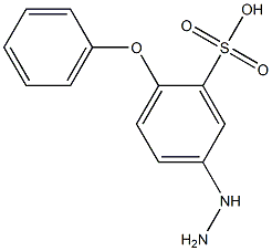 2-Phenoxy-5-hydrazinobenzenesulfonic acid Struktur