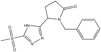 5-(5-Oxo-1-benzylpyrrolidin-2-yl)-3-(methylsulfonyl)-4H-1,2,4-triazole Struktur