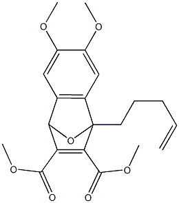 1,4-Dihydro-1-(4-pentenyl)-6,7-dimethoxy-1,4-epoxynaphthalene-2,3-dicarboxylic acid dimethyl ester Struktur