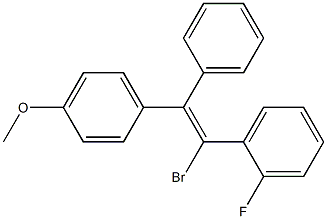 (Z)-1-Bromo-1-(o-fluorophenyl)-2-(p-methoxyphenyl)-2-phenylethene Struktur