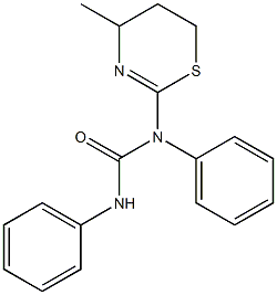 N,N'-Diphenyl-N-[(4-methyl-5,6-dihydro-4H-1,3-thiazin)-2-yl]urea Struktur