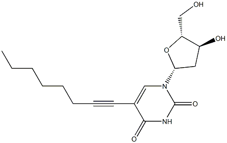 5-(1-Octynyl)-2'-deoxyuridine Struktur