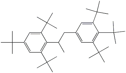 2-(2,4,6-Tri-tert-butylphenyl)-1-(3,4,5-tri-tert-butylphenyl)propane Struktur