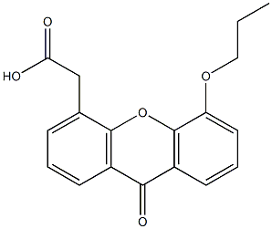 5-(Propyloxy)-9-oxo-9H-xanthene-4-acetic acid Struktur