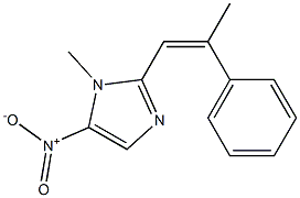 1-Methyl-2-[(2-phenyl-1-propenyl)]-5-nitro-1H-imidazole Struktur