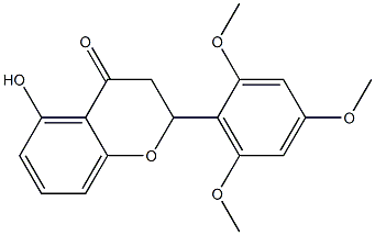 2-(2-Methoxy-4-methoxy-6-methoxyphenyl)-5-hydroxy-2,3-dihydro-4H-1-benzopyran-4-one Struktur