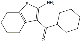 2-Amino-3-(cyclohexylcarbonyl)-4,5,6,7-tetrahydrobenzo[b]thiophene Struktur