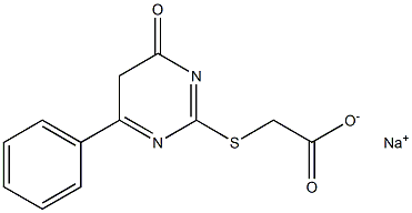 [(5,6-Dihydro-4-phenyl-6-oxopyrimidin-2-yl)thio]acetic acid sodium salt Struktur