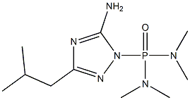 (5-Amino-3-isobutyl-1H-1,2,4-triazol-1-yl)bis(dimethylamino)phosphine oxide Struktur