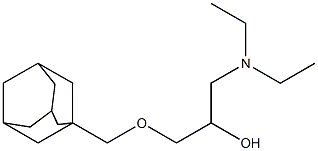 1-Diethylamino-3-(adamantan-1-ylmethoxy)-2-propanol Struktur