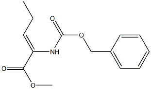 (Z)-2-(Benzyloxycarbonylamino)-2-pentenoic acid methyl ester Struktur