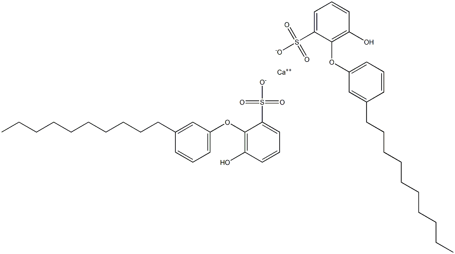 Bis(6-hydroxy-3'-decyl[oxybisbenzene]-2-sulfonic acid)calcium salt Struktur