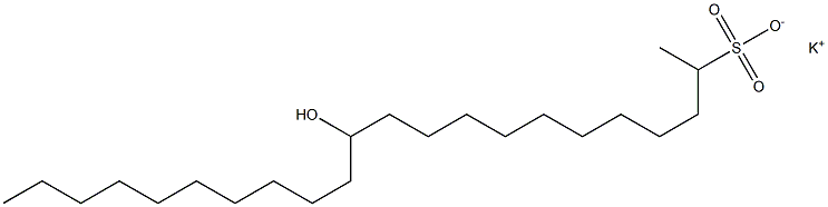 12-Hydroxydocosane-2-sulfonic acid potassium salt Struktur