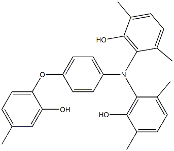 N,N-Bis(6-hydroxy-2,5-dimethylphenyl)-4-(2-hydroxy-4-methylphenoxy)benzenamine Struktur