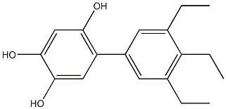 5-(3,4,5-Triethylphenyl)benzene-1,2,4-triol Struktur