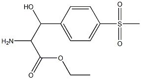 2-Amino-3-hydroxy-3-[p-(methylsulfonyl)phenyl]propionic acid ethyl ester Struktur