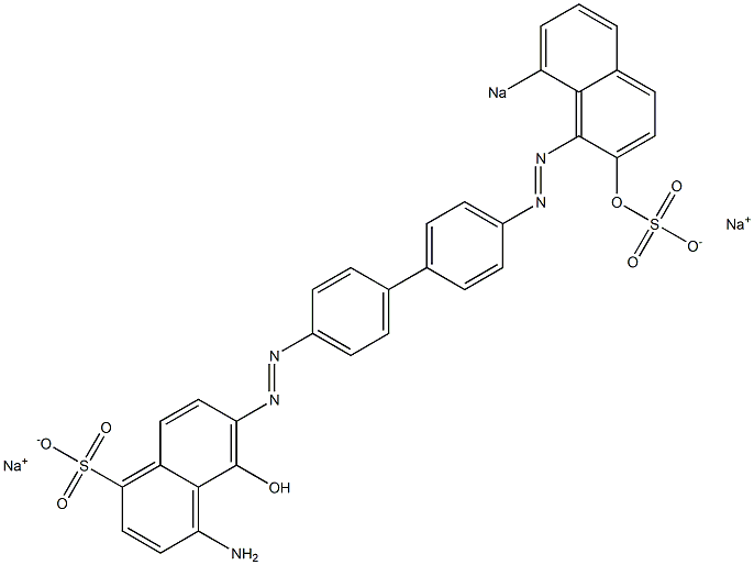 4-Amino-5-hydroxy-6-[[4'-[(2-hydroxy-8-sodiosulfo-1-naphthalenyl)azo]-1,1'-biphenyl-4-yl]azo]naphthalene-1-sulfonic acid sodium salt Struktur