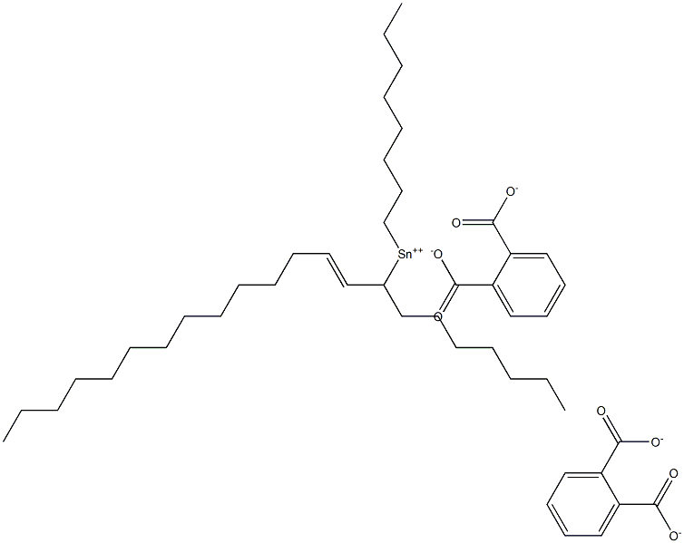 Bis[phthalic acid 1-(1-tetradecenyl)]dioctyltin(IV) salt Struktur