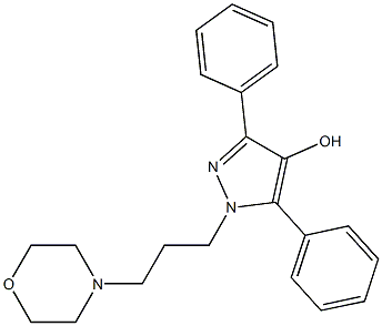 1-(3-Morpholinopropyl)-3,5-diphenyl-1H-pyrazol-4-ol Struktur