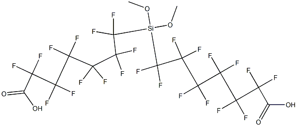 Bis(2,2,3,3,4,4,5,5,6,6,7,7-dodecafluoroheptanoic acid)dimethoxysilanediyl ester Struktur