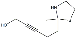 5-(2-Methyl-2-thiazolidinyl)-2-pentyn-1-ol Struktur