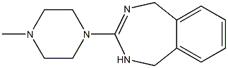 4,5-Dihydro-3-(4-methylpiperazino)-1H-2,4-benzodiazepine Struktur