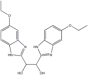 1,2-Bis(5-ethoxy-1H-benzimidazol-2-yl)-1,2-ethanediol Struktur