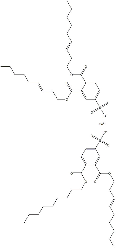 Bis[3,4-di(3-nonenyloxycarbonyl)benzenesulfonic acid]calcium salt Struktur