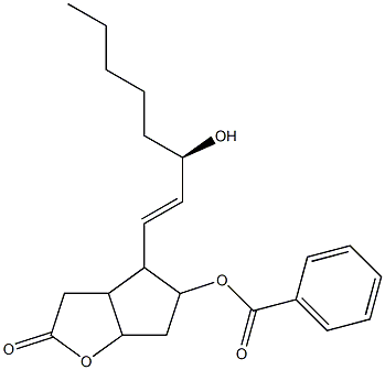 7-Benzoyloxy-6-[(E,3R)-3-hydroxy-1-octenyl]-2-oxabicyclo[3.3.0]octan-3-one Struktur