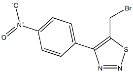 4-(4-Nitrophenyl)-5-bromomethyl-1,2,3-thiadiazole Struktur