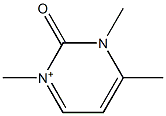 2,3-Dihydro-1,3,4-trimethyl-2-oxopyrimidin-1-ium Struktur