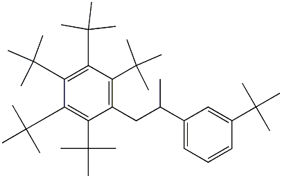 1-(Penta-tert-butylphenyl)-2-(3-tert-butylphenyl)propane Struktur