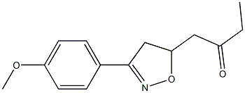 1-[(3-(4-Methoxyphenyl)-4,5-dihydroisoxazol)-5-yl]butan-2-one Struktur