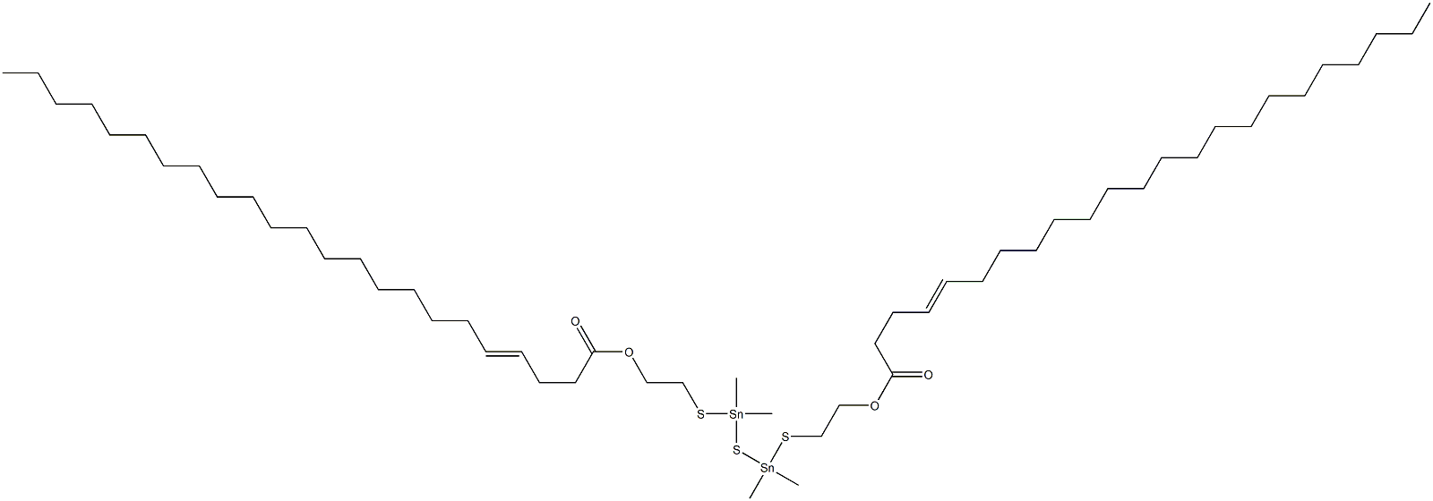 Bis[dimethyl[[2-(3-docosenylcarbonyloxy)ethyl]thio]stannyl] sulfide Struktur