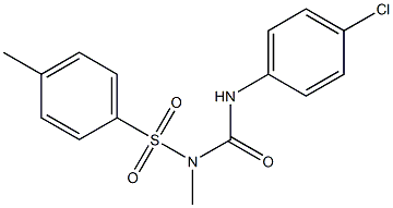 1-(4-Methylphenylsulfonyl)-3-(4-chlorophenyl)-1-methylurea Struktur