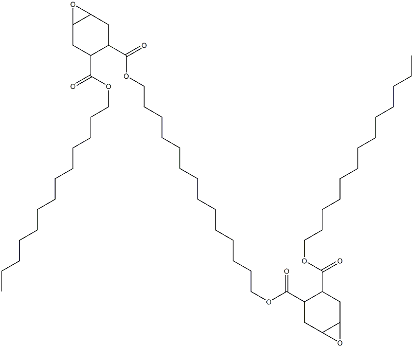 Bis[2-(tridecyloxycarbonyl)-4,5-epoxy-1-cyclohexanecarboxylic acid]1,14-tetradecanediyl ester Struktur