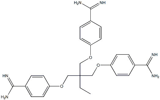 4,4',4''-[Propane-1,1,1-triyltris(methyleneoxy)]trisbenzamidine Struktur