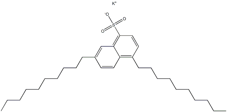 4,7-Didecyl-1-naphthalenesulfonic acid potassium salt Struktur